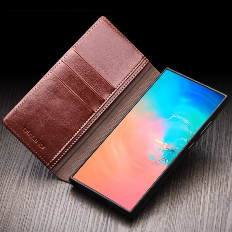 Folio-fodral Samsung Galaxy S25 Plus 5g Äkta Läder