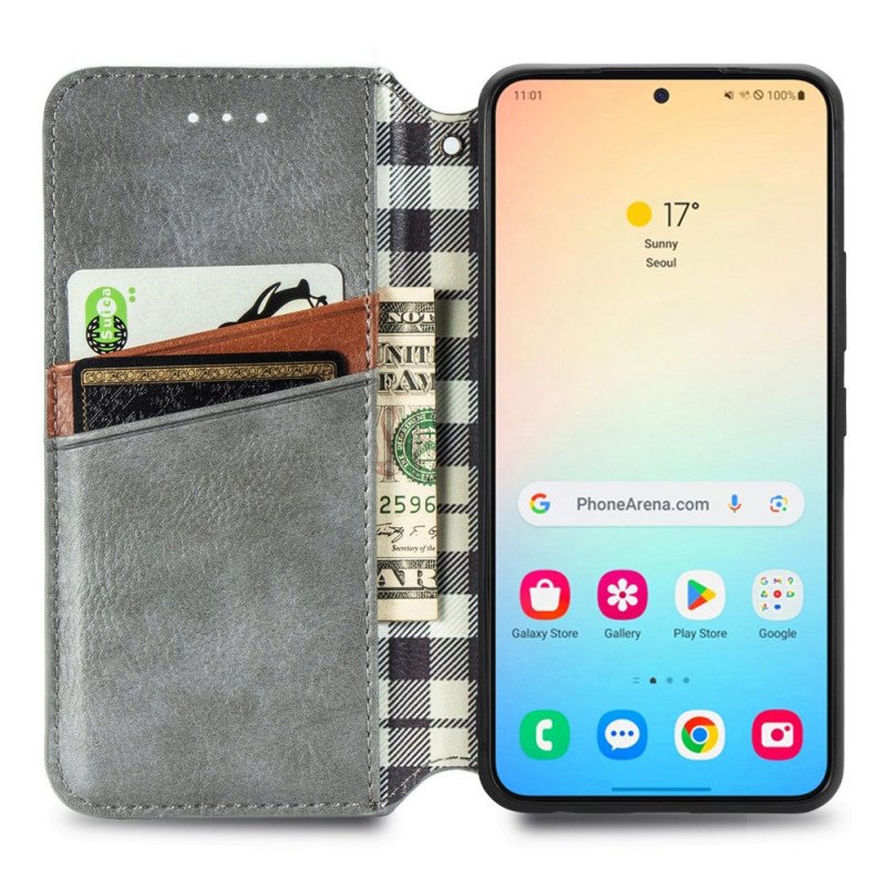 Folio-fodral Samsung Galaxy S25 Plus 5g Fris I Mockaeffekt