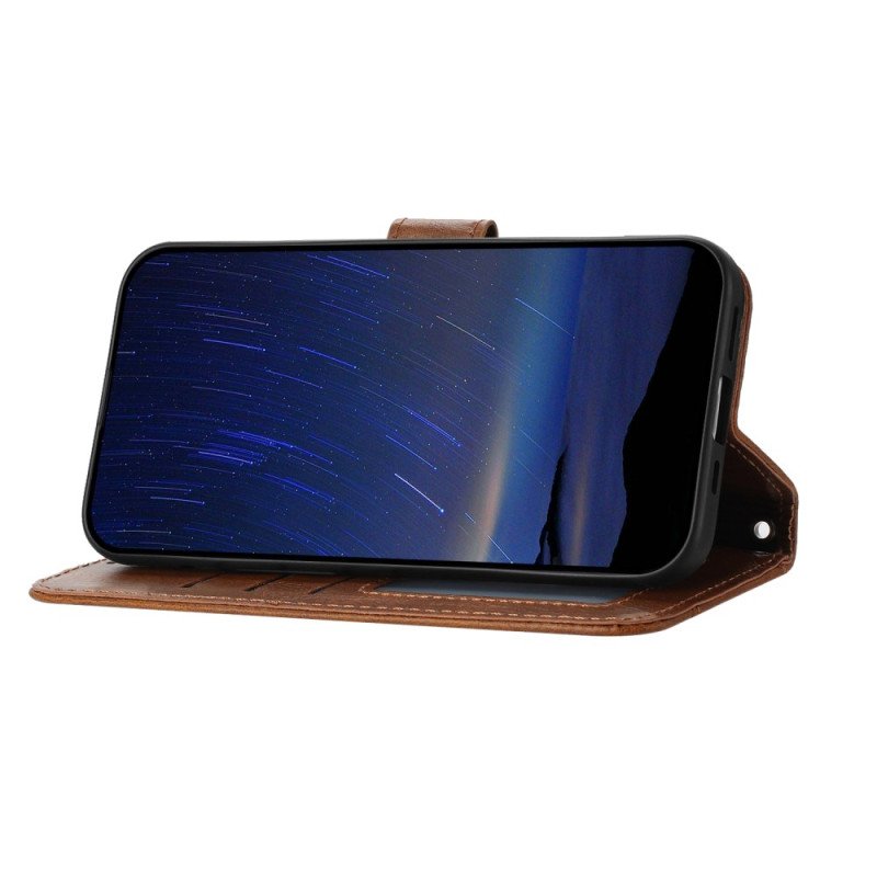 Läderfodral Samsung Galaxy S25 Plus 5g Telefonfodral Ficka Med Dragkedja Och Axelrem