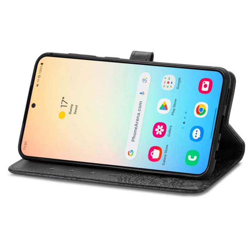 Läderfodral Samsung Galaxy S25 Plus 5g Telefonfodral Mandalabarock