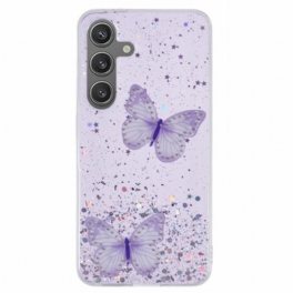 Skal För Samsung Galaxy S25 Plus 5g Paljetter Och Fjärilar