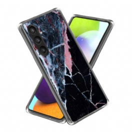 Skal För Samsung Galaxy S25 Plus 5g Svart Och Rosa Marmor