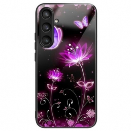 Skal Samsung Galaxy S25 Plus 5g Blommor Och Fjärilar I Härdat Glas