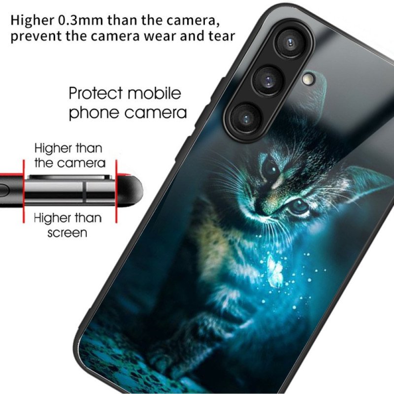Skal Samsung Galaxy S25 Plus 5g Katt I Härdat Glas