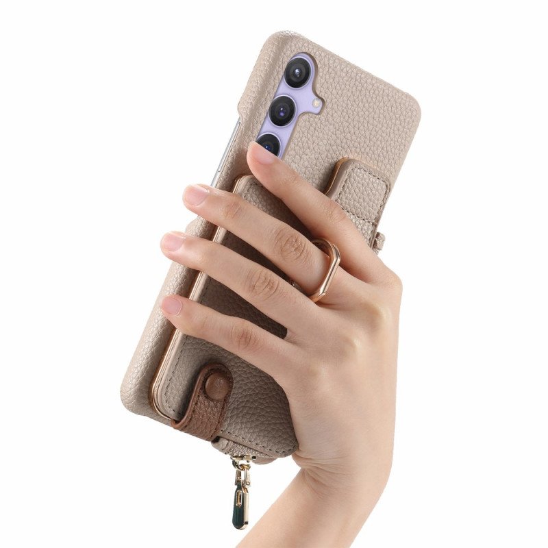 Skal Samsung Galaxy S25 Plus 5g Telefonfodral Plånbok Med Magnetiskt Stativ