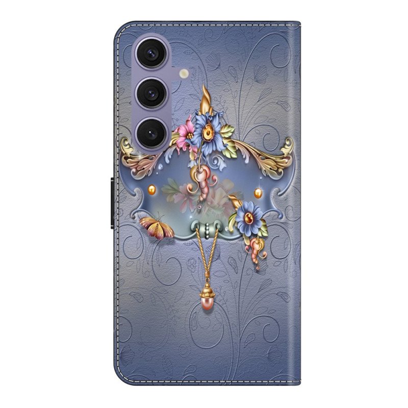 Skyddsfodral Samsung Galaxy S25 Plus 5g Graverade Blommor