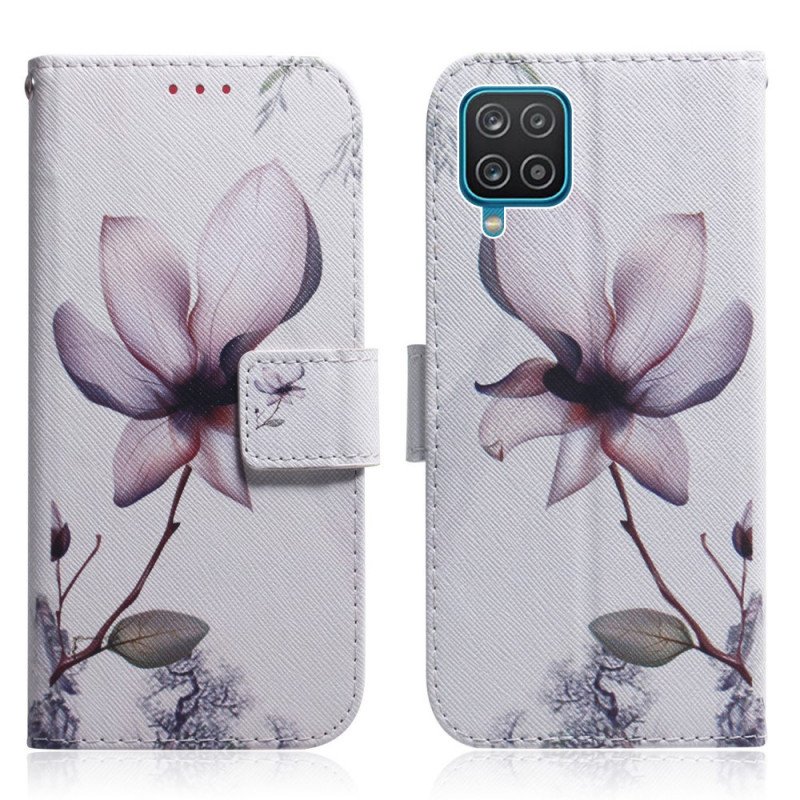 Fodral Samsung Galaxy M32 Blomma Dusty Pink