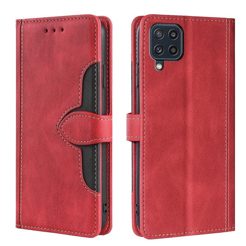 Fodral Samsung Galaxy M32 Faux Läder Bicolor Snygg