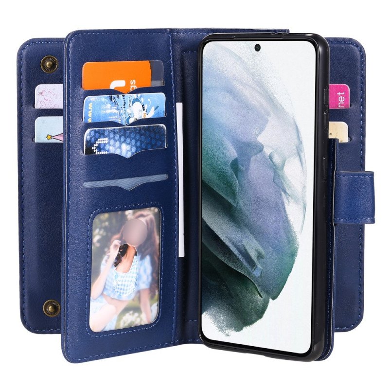 Fodral Samsung Galaxy S21 Plus 5G Multifunktions 10-kortshållare