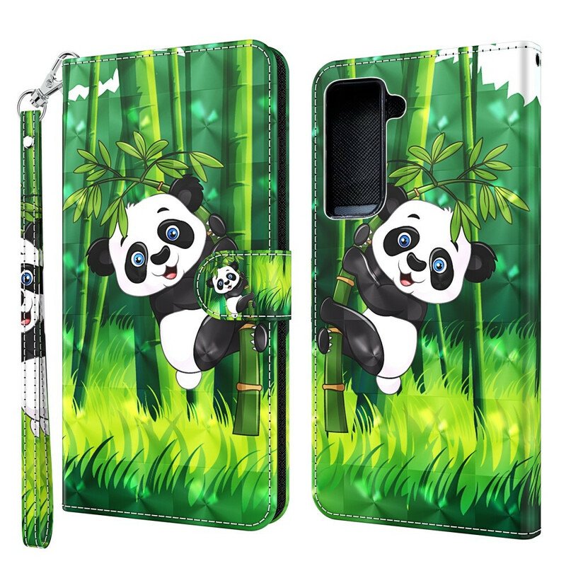 Fodral Samsung Galaxy S21 Plus 5G Panda Och Bambu