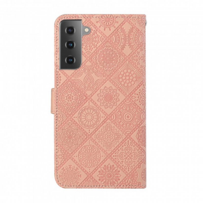 Folio-fodral Samsung Galaxy S21 Plus 5G Gobeläng Mönster