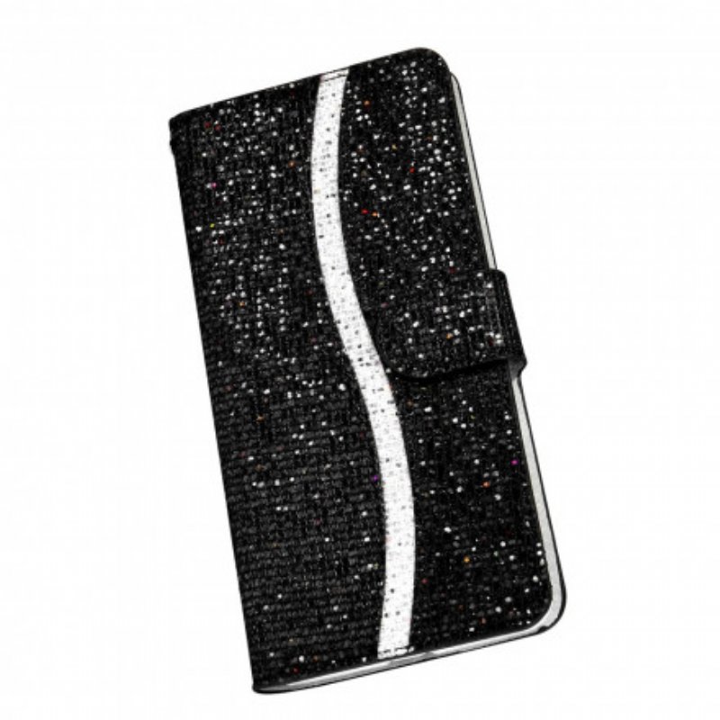 Folio-fodral Samsung Galaxy S21 Plus 5G Paljetter S Design