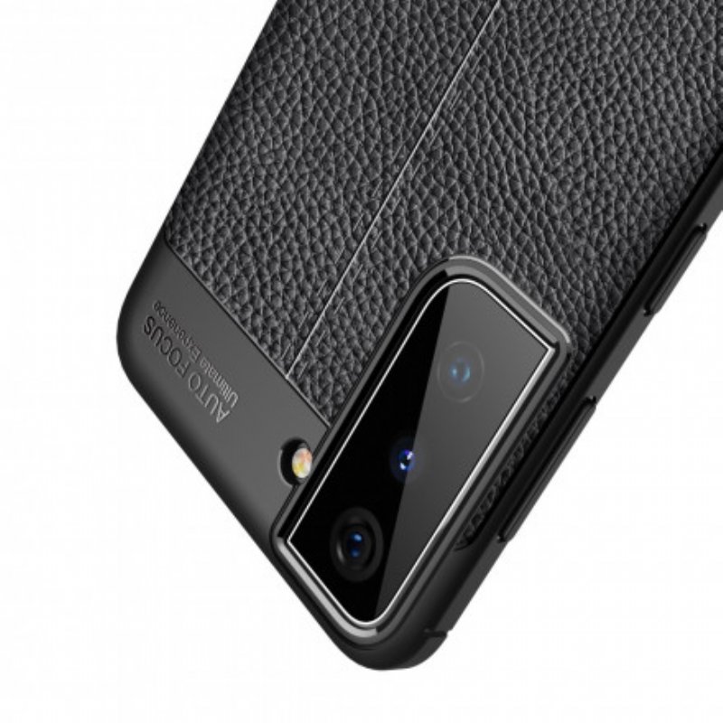 Skal Samsung Galaxy S21 Plus 5G Dubbel Linje Litchi Läder Effekt