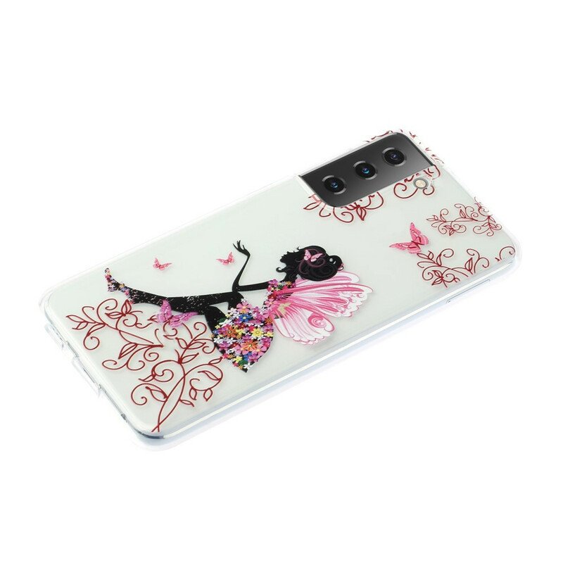 Skal Samsung Galaxy S21 Plus 5G Transparent Flower Fairy