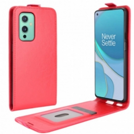 Fodral OnePlus 9 Folio-fodral Vertikal Flik Lädereffekt