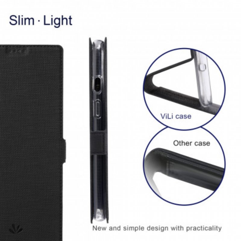 Folio-fodral OnePlus 9 Läderfodral Strukturerad Vili Dmx