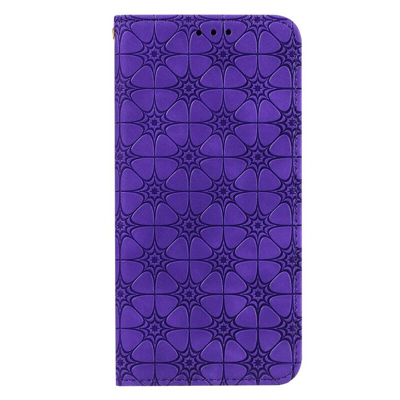 Folio-fodral Samsung Galaxy M11 Läderfodral Barockblommor