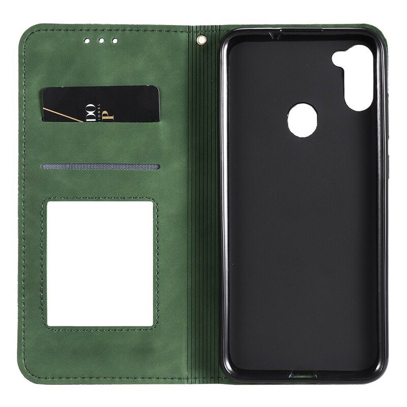 Folio-fodral Samsung Galaxy M11 Läderfodral Barockblommor