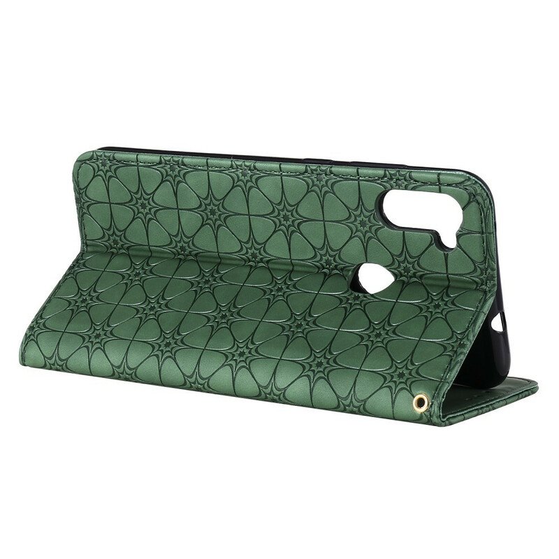 Folio-fodral Samsung Galaxy M11 Läderfodral Barockblommor