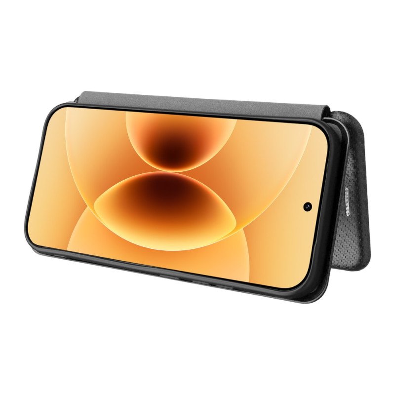 Folio-fodral Xiaomi 17 Kolfiberstruktur