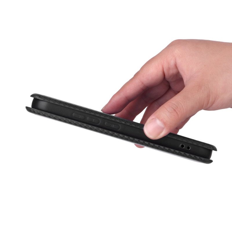 Folio-fodral Xiaomi 17 Kolfiberstruktur