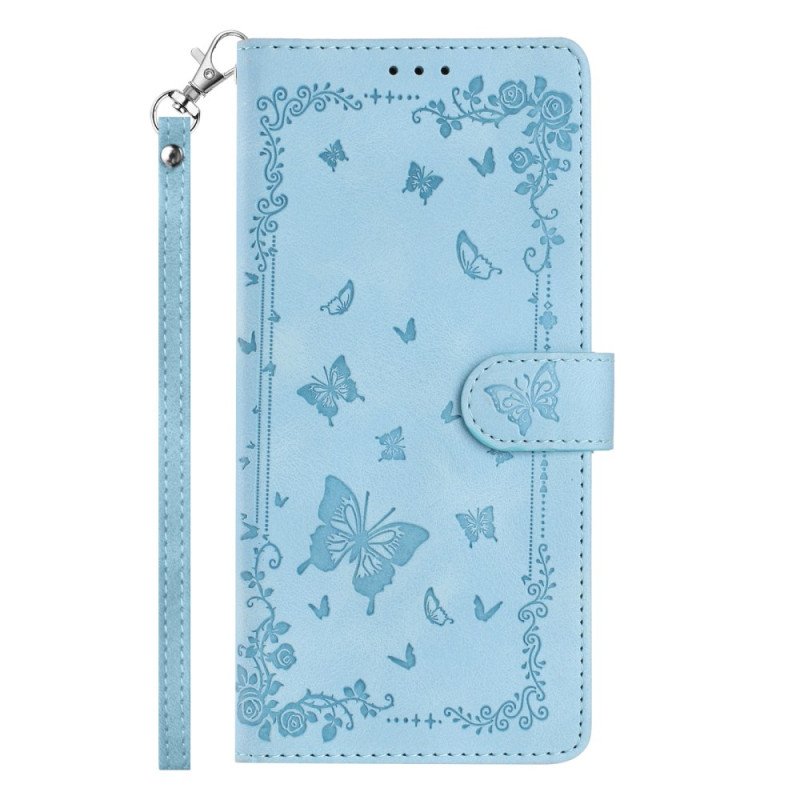 Läderfodral Xiaomi 17 Telefonfodral Blomsterträdgård