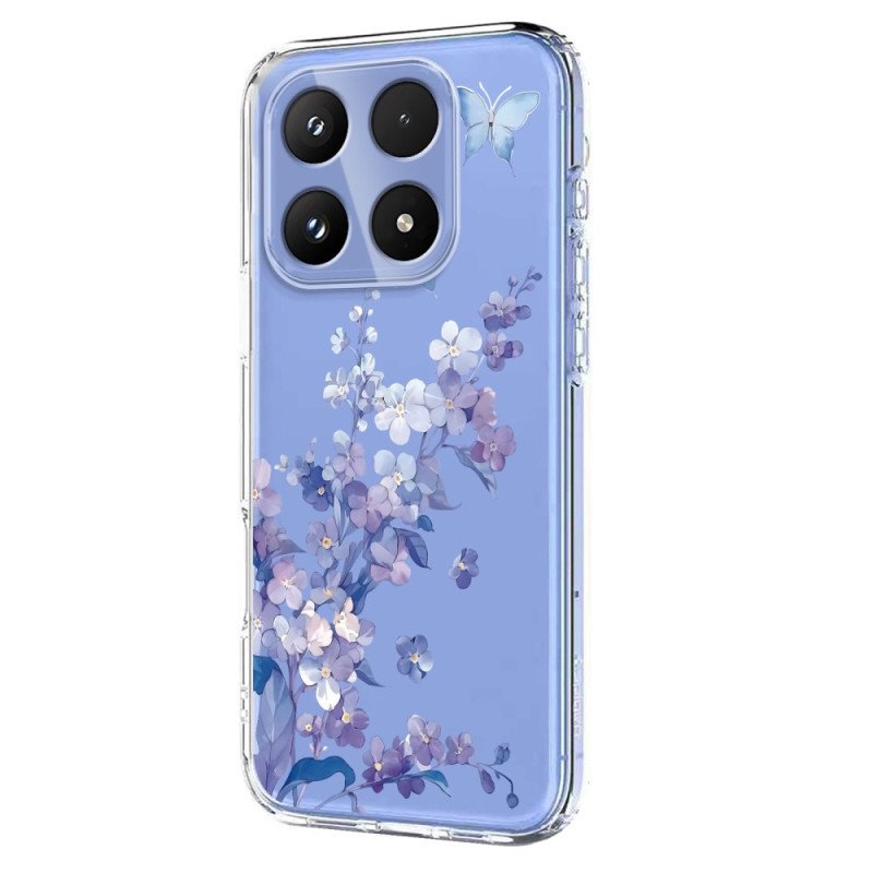 Skal För Xiaomi 17 Fjärilar Och Blommor