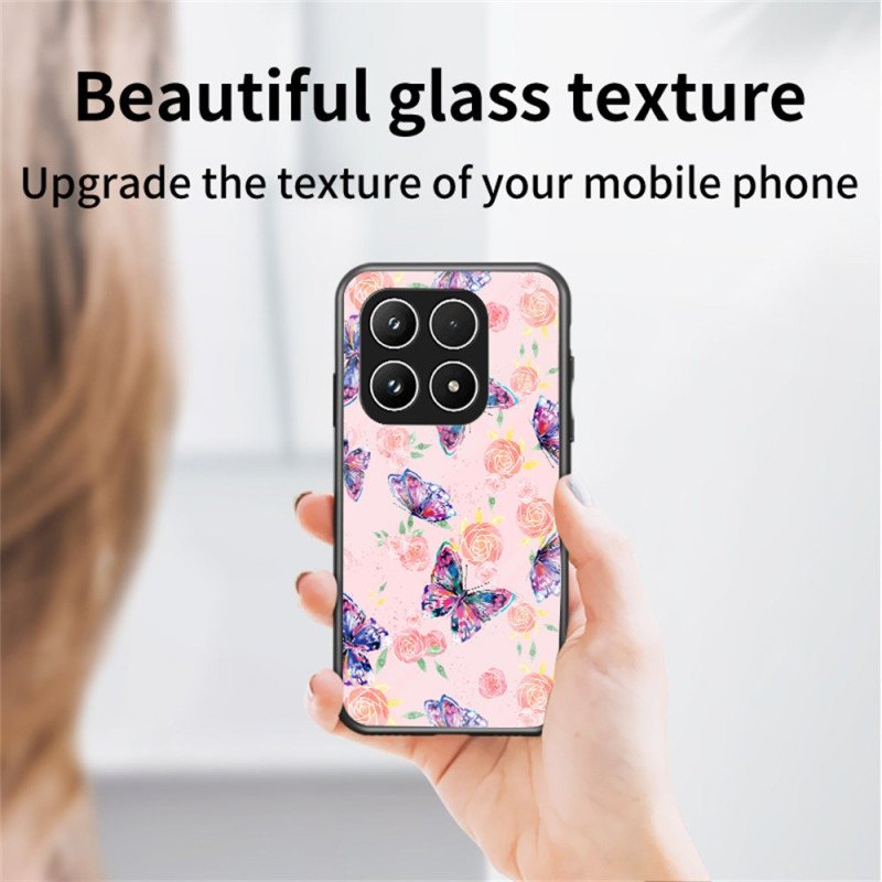 Skal Xiaomi 17 Fjärilsmönster I Härdat Glas