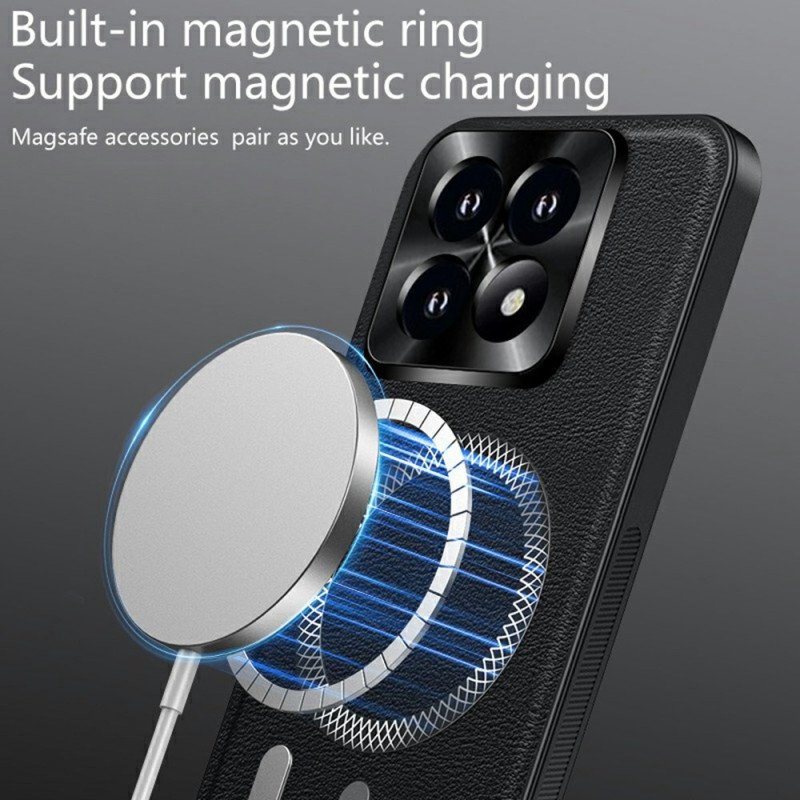 Skal Xiaomi 17 Telefonfodral Magsafe Lädereffekt