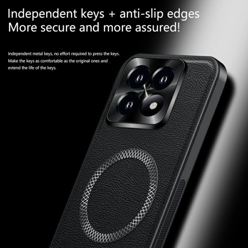 Skal Xiaomi 17 Telefonfodral Magsafe Lädereffekt