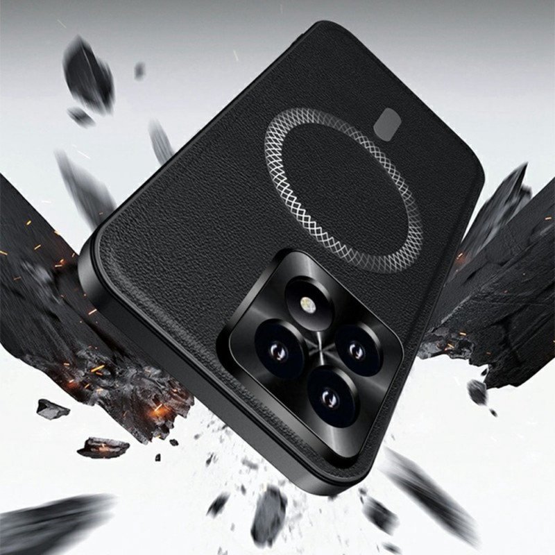 Skal Xiaomi 17 Telefonfodral Magsafe Lädereffekt