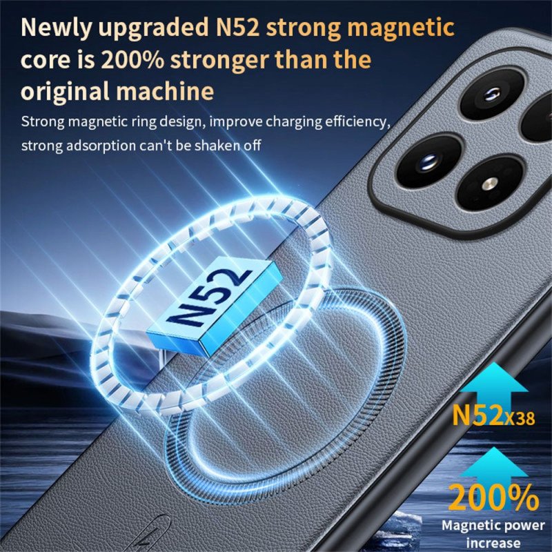 Skal Xiaomi 17 Telefonfodral Magsafe Läderstil