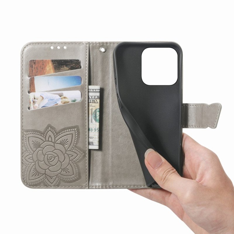 Skyddsfodral Xiaomi 17 3d-fjäril Och Strass