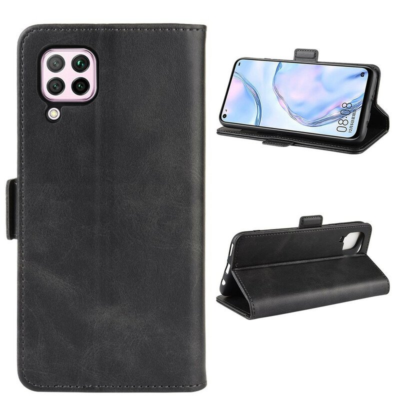 Läderfodral Huawei P40 Lite Folio-fodral Dubbel Klaff