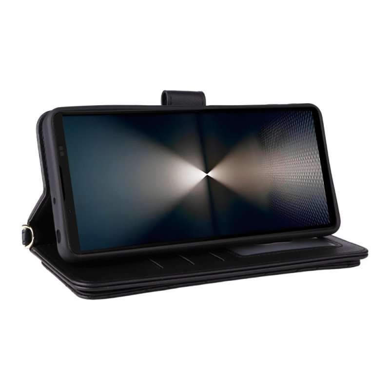 Fodral Sony Xperia 1 Vii Quiltad Med Rem Och Axelrem