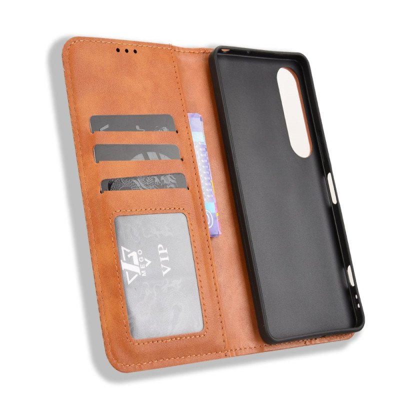 Folio-fodral Sony Xperia 1 Vii Vintagekant