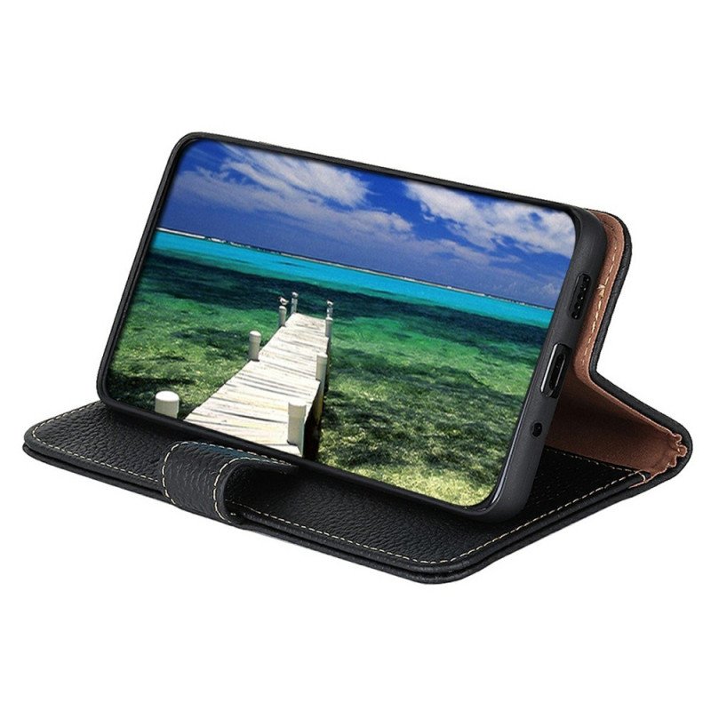 Läderfodral Sony Xperia 1 Vii Telefonfodral Khazneh Äkta Läder