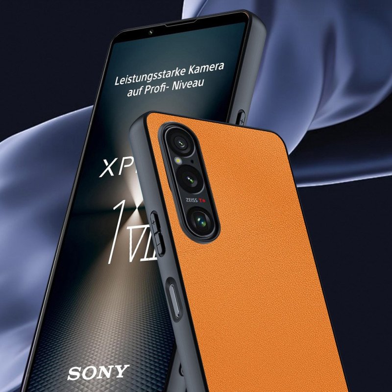 Skal Sony Xperia 1 Vii Lädereffekt