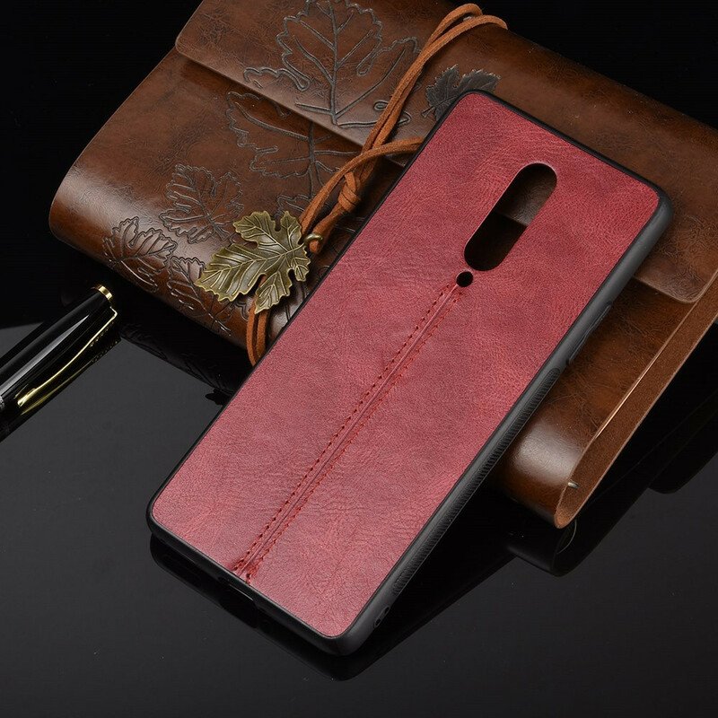 Skal OnePlus 8 Couture Lädereffekt