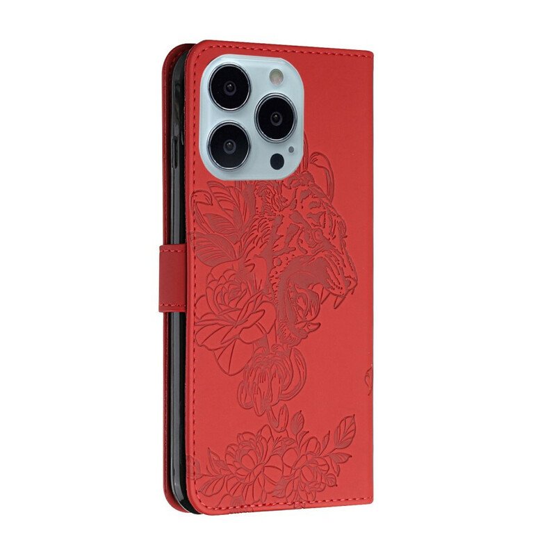 Fodral iPhone 13 Pro Med Kedjar Barock Strappy Tiger
