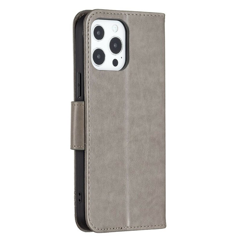 Fodral iPhone 13 Pro Med Kedjar Fjärilar Tryckt Strappy