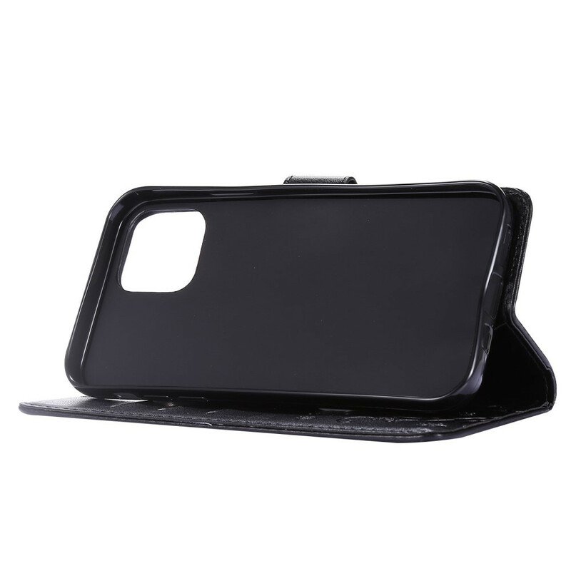 Fodral iPhone 13 Pro Med Kedjar Strappy Grafiska Blommor