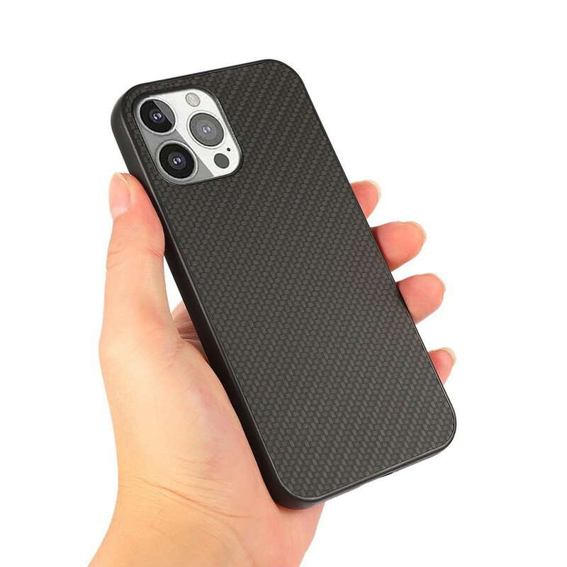 Skal iPhone 13 Pro Lädereffekt Kolfiberstruktur