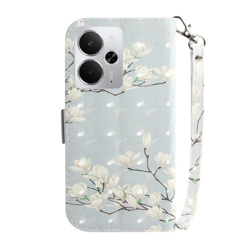 Fodral För Realme 14 5g Magnolior Med Snodd