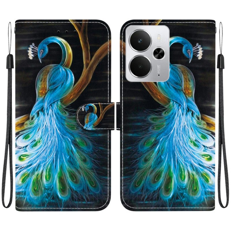 Fodral För Realme 14 5g Påfågelmönster