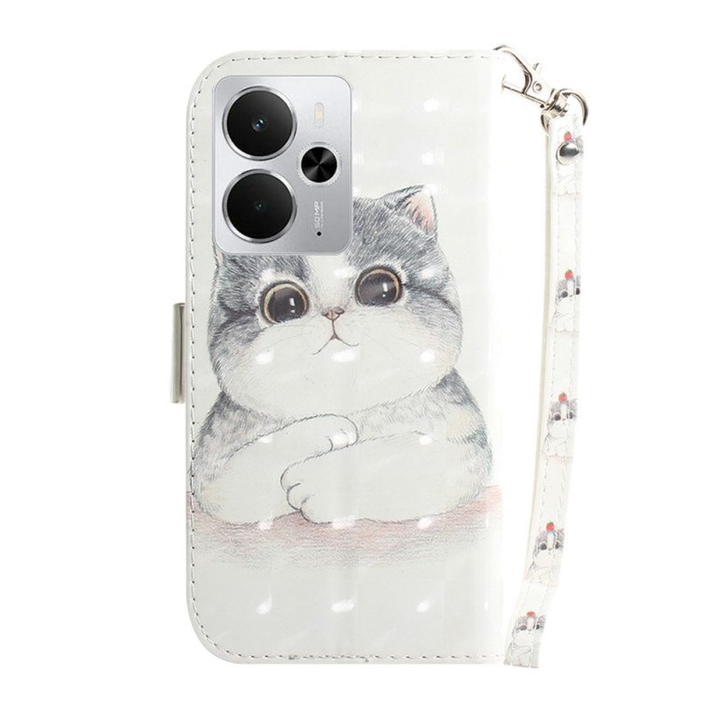 Fodral Realme 14 5g Katt- Och Jordgubbssnöre