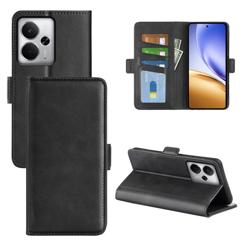 Läderfodral Realme 14 5g Telefonfodral Dubbelspänne