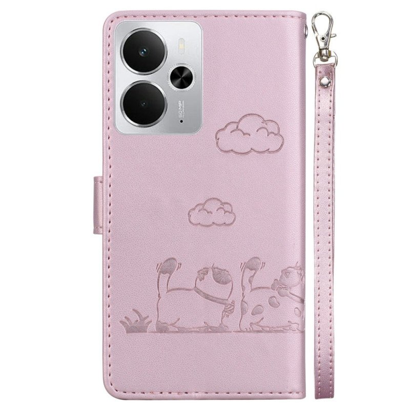 Skyddsfodral Realme 14 5g Rfid-kattmotivrem