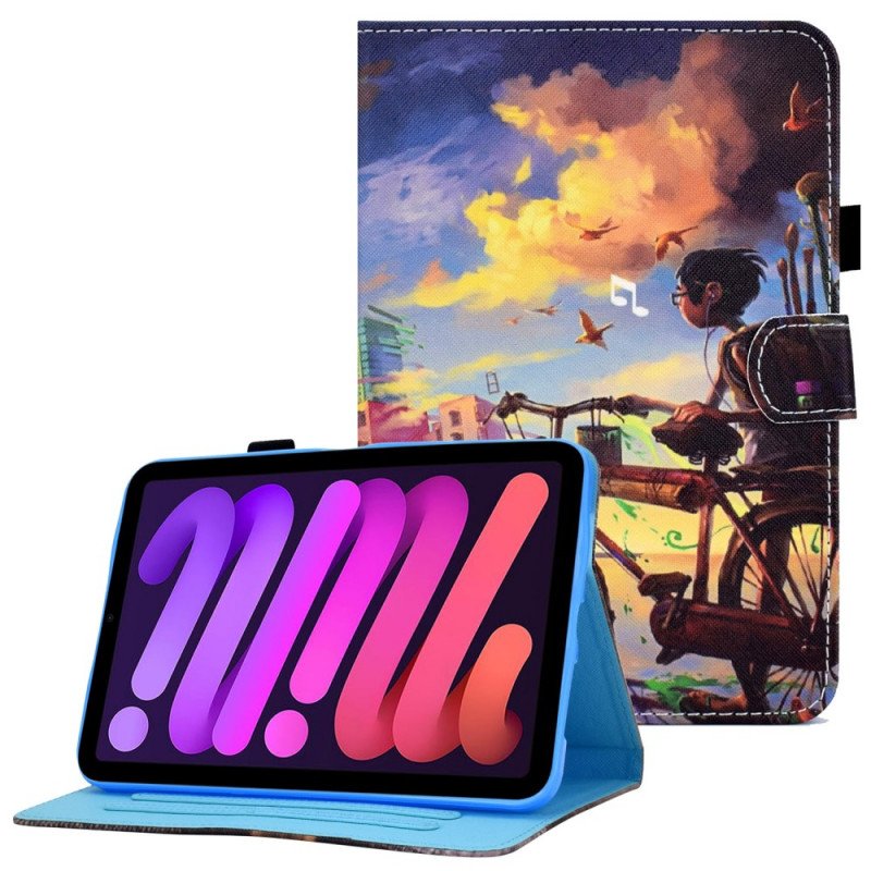 Folio-fodral iPad Mini 6 (2021) Cykel Konst