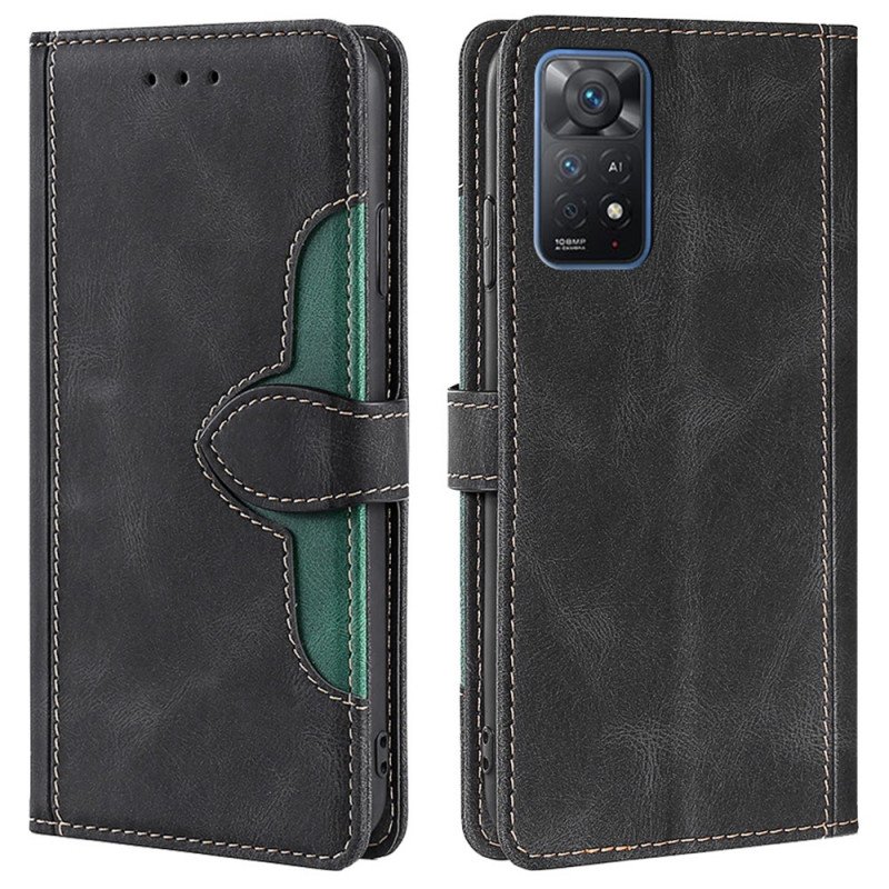 Fodral Xiaomi Redmi Note 11 Pro / 11 Pro 5G Faux Läder Bicolor Snygg